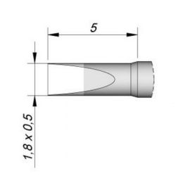 Наконечник JBC C115-114 клиновидный 1,8 х 0,5 мм