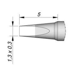Наконечник JBC C105-221 клиновидный 1,3 х 0,3 мм (высокая теплопередача)