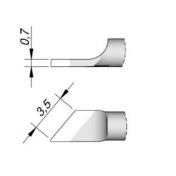 Наконечник JBC C120-007 лопатка наклонный 3,5 мм (правый)