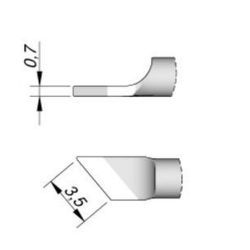 Наконечник JBC C120-008 лопатка наклонный 3,5 мм (левый)