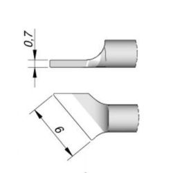 Наконечник JBC C120-010 лопатка наклонный 6,0 мм (левый)