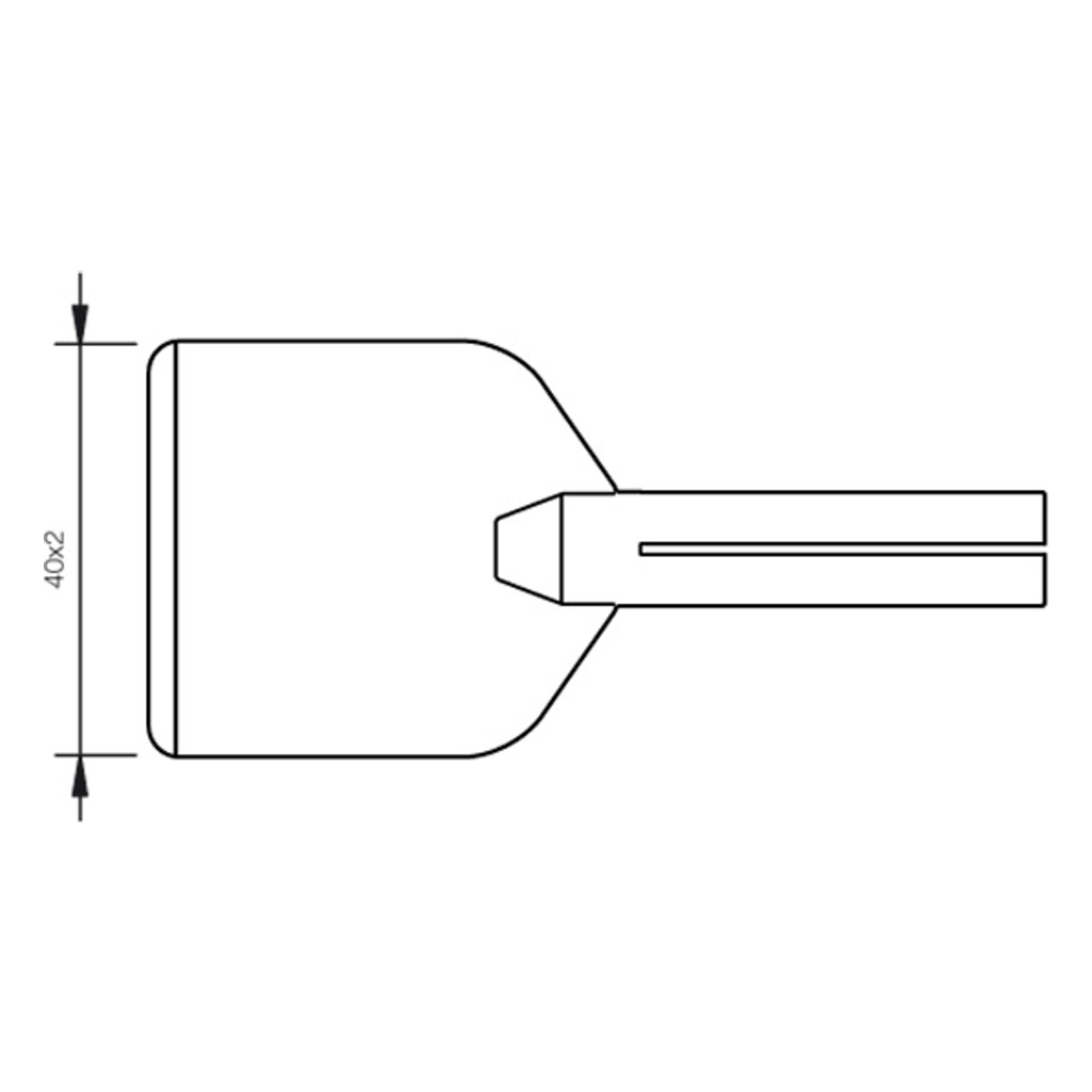 Наконечник JBC PL-65 (0650804) для 65ST (лопатка 40,0 х 2,0 мм)