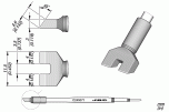 Картридж-наконечник для пайки разъёмов FASTON 11,5 мм для паяльника T245 — JBC C245-071