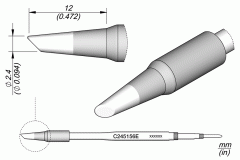 Жало круглое скошенное Ø 2,4 мм для T245 - JBC C245-156E