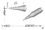 Картридж-наконечник конический удлинённый Ø 0,3 мм для T245 - JBC C245-230