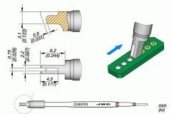 Жало паяльное проходное для пайки перетягиванием C245 - JBC C245-701