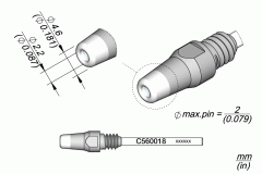 Демонтажная насадка Ø 2,2 мм для паяльника DR560-A - JBC C560-018