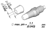 Наконечник для вакуумного паяльника DT530-A, Ø5,0/Ø1,3 мм — JBC D530-009