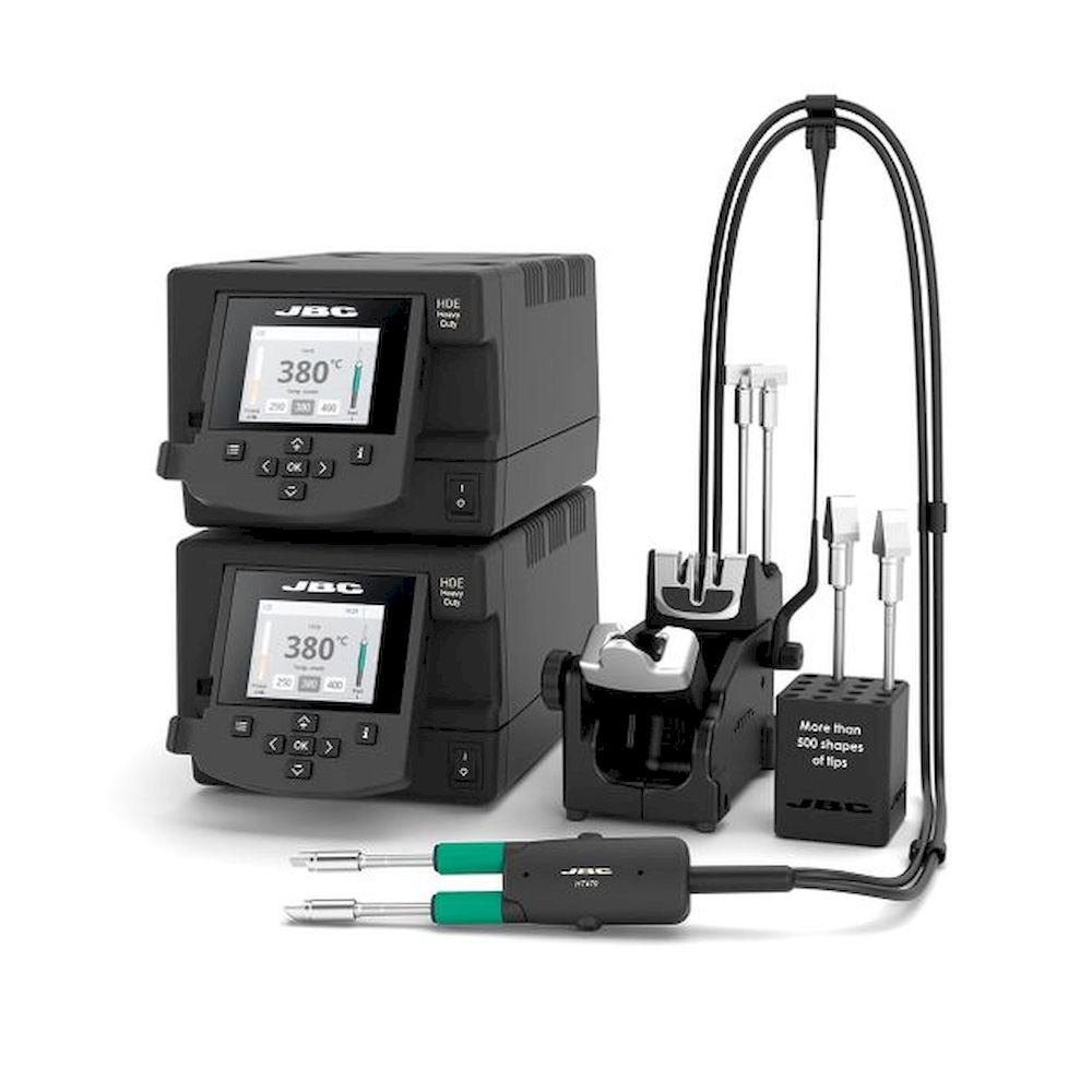 JBC HDE-2KE.Паяльная станция с термопинцетом HT470-A для теплоёмких работ