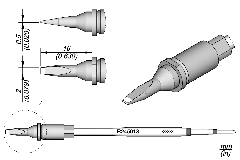 Жало паяльное Twintip 6,2 x 1,8 мм для автоматической пайки - JBC R245-018