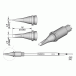 Жало R245 клиновидное 2,5x0,8 мм для автопайки TR245 - JBC R245-019