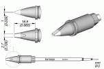 Жало паяльное R470 клиновидное 2,7×1 мм для робота - JBC R470-029