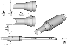 Жало паяльное R470 скошенное Ø 6 мм - JBC R470-039