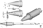 Картридж-наконечник Grooved Chisel 2.5×1 для TR470 - JBC R470-042