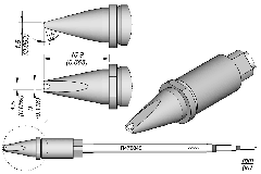 Картридж-наконечник Grooved Chisel 3×1.5 для TR470 - JBC R470-043