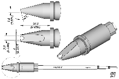 Картридж-наконечник Grooved Chisel 4×1.8 для TR470 - JBC R470-044