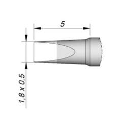 Наконечник JBC C115-214 клиновидный 1,8 х 0,5 мм (высокая теплопередача)