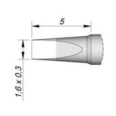 Наконечник JBC C105-222 клиновидный 1,6 х 0,3 мм (высокая теплопередача)