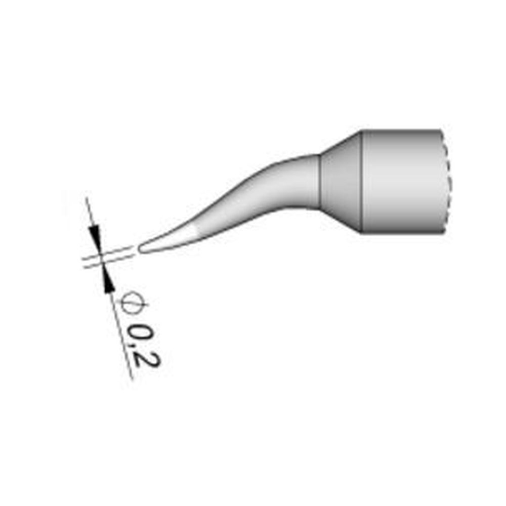 Наконечник JBC C120-001 конический 0,2 мм (изогнутый)