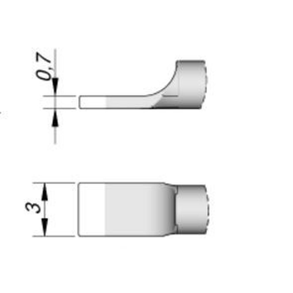 Наконечник JBC C120-003 лопатка 3,0 мм
