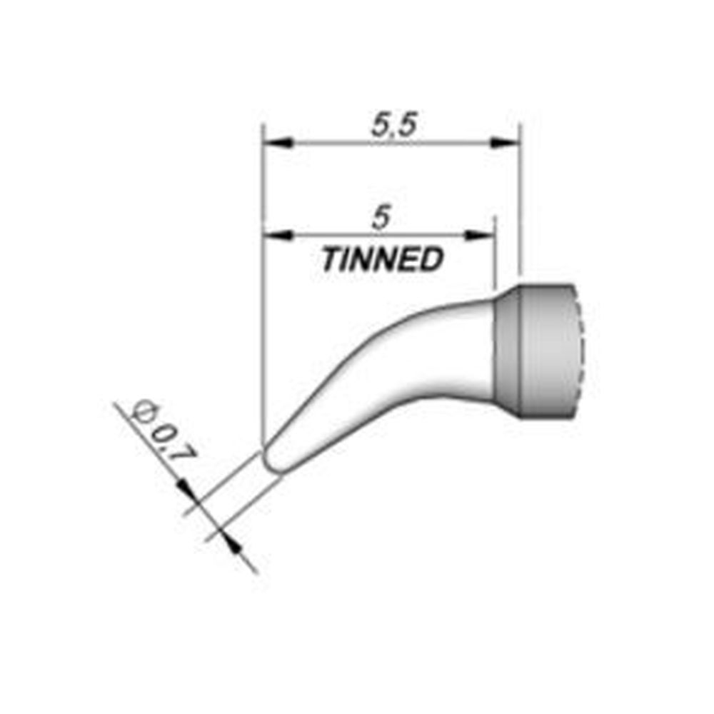 Наконечник JBC C120-012 конический 0,7 мм (покрытие 5,0 мм)