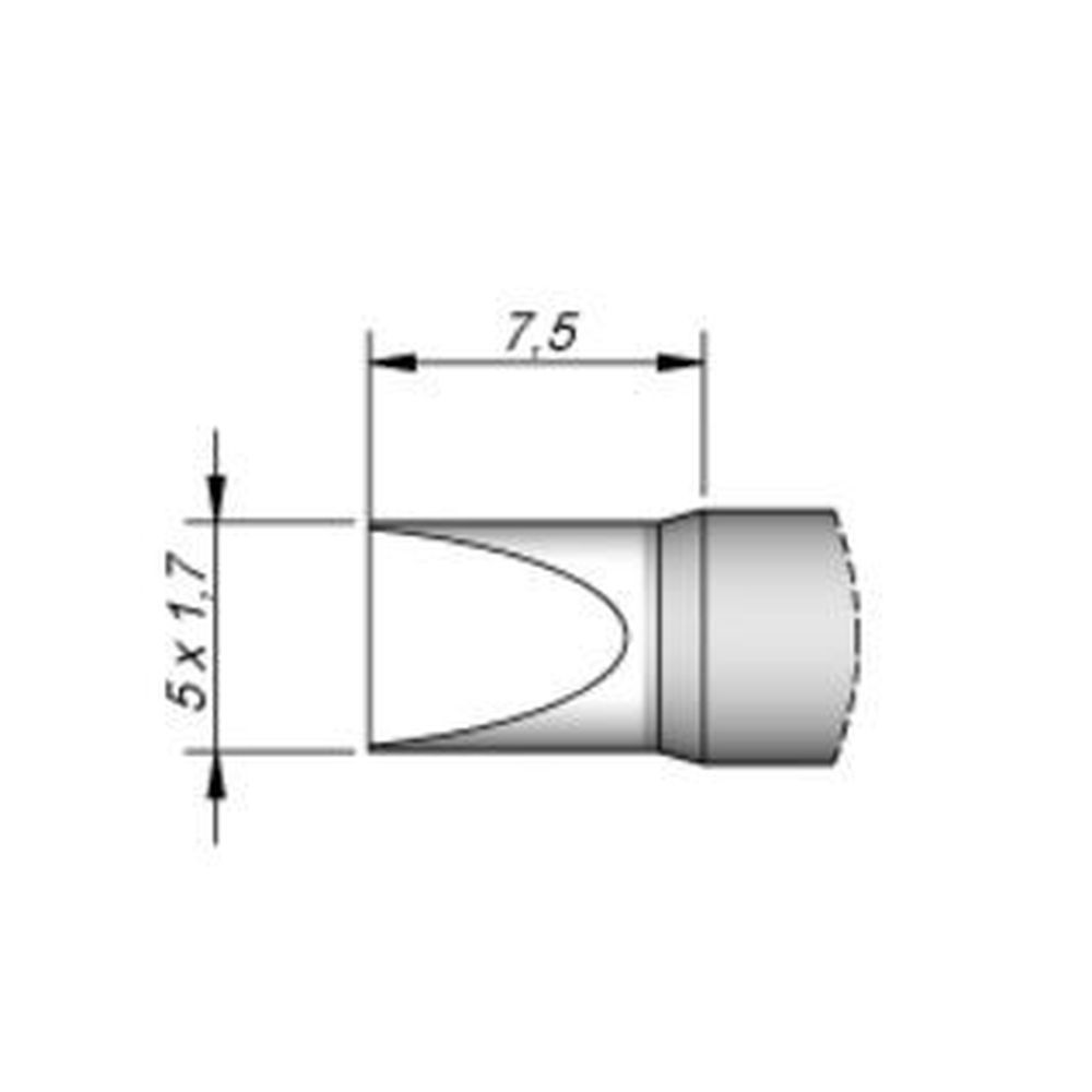 Наконечник JBC C245-069 клиновидный 5,0 х 1,7 мм (высокая теплопередача)