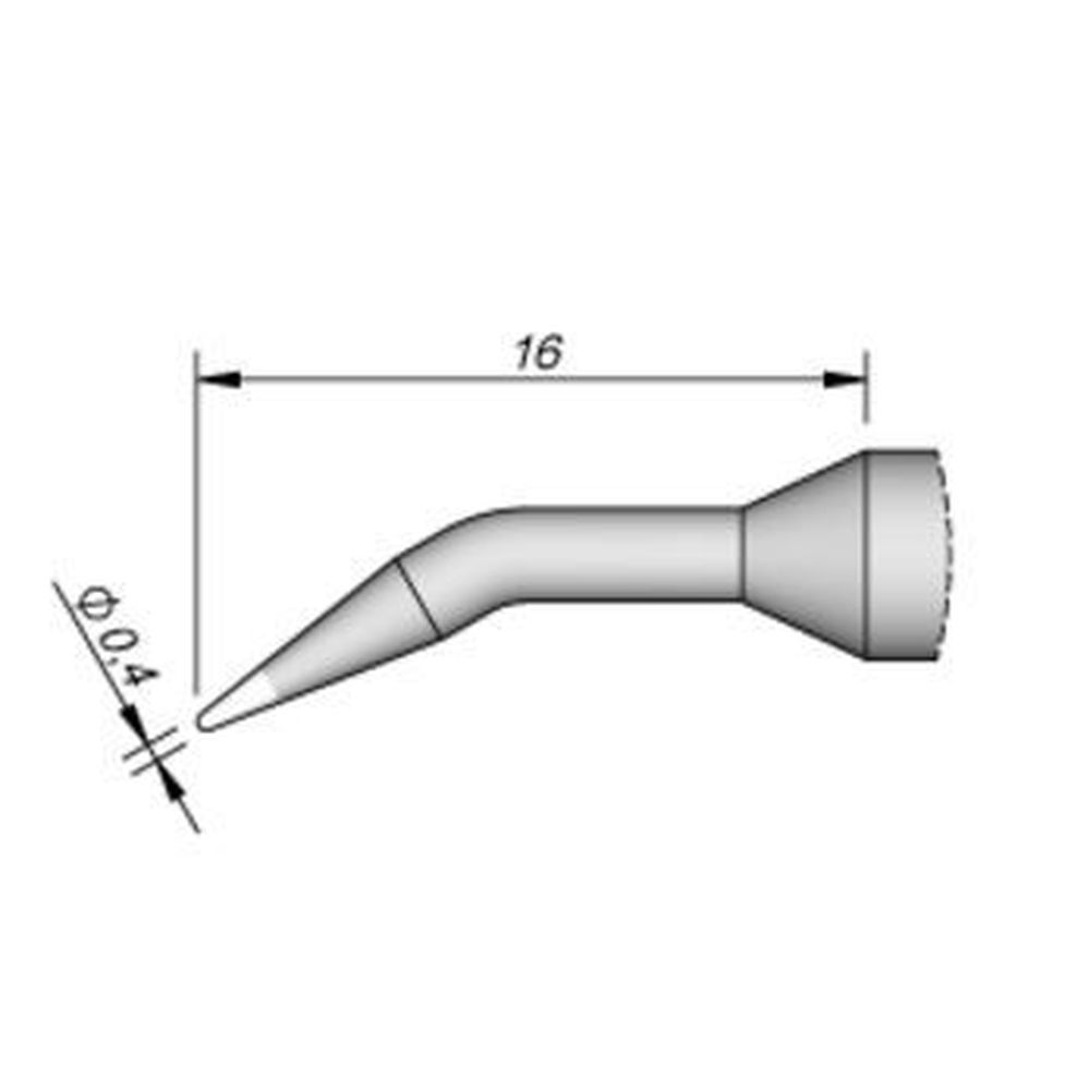 Наконечник JBC C245-126 конический 0,4 х 16,0 мм (изогнутый)