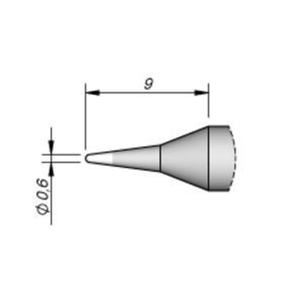 Наконечник JBC C245-201 конический 0,6 мм (удлинённый)