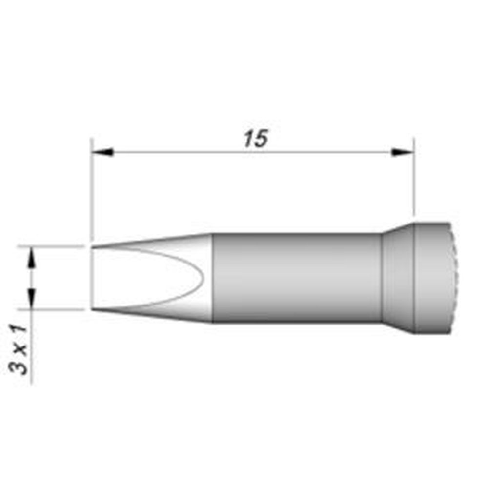 Наконечник JBC C245-261 клиновидный 3,0 х 1,0 мм (удлинённый)