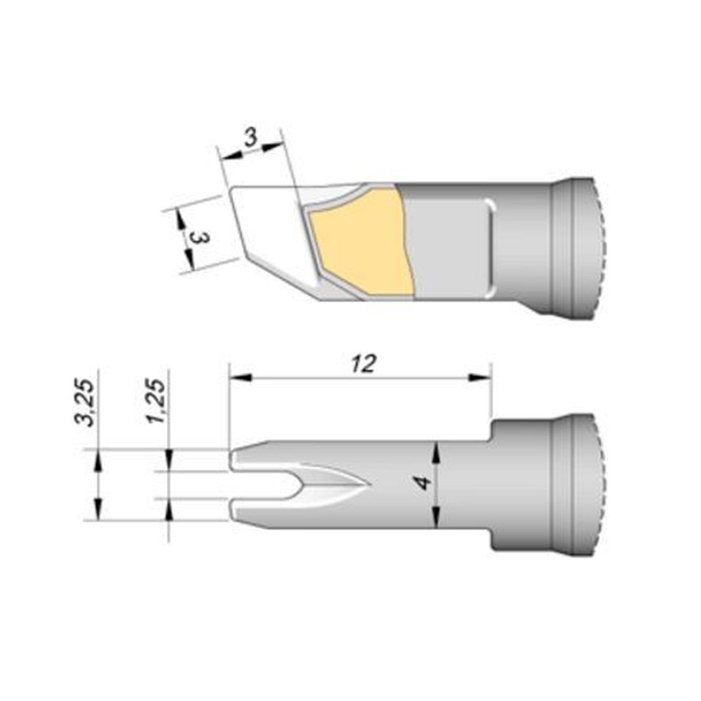 Наконечник JBC C245-667 для пайки выводов по линии 1,25 мм
