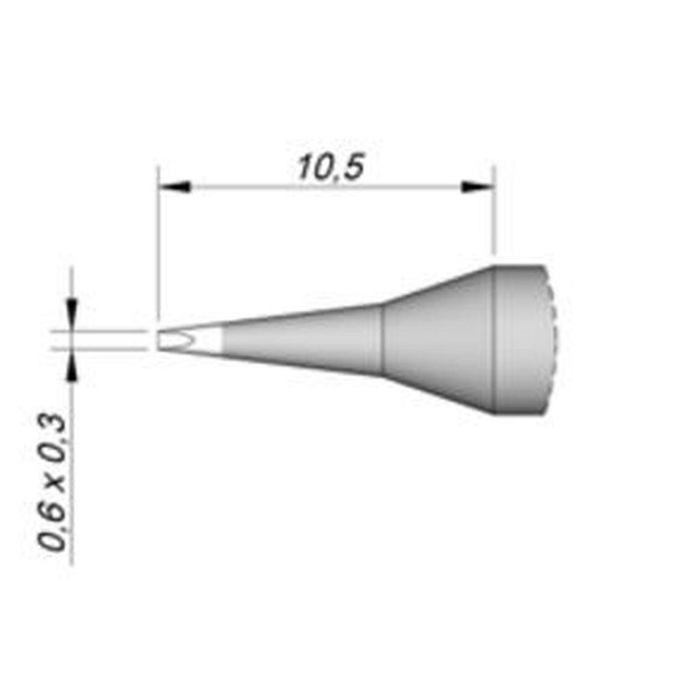 Наконечник JBC C245-731 клиновидный 0,6 х 0,3 мм