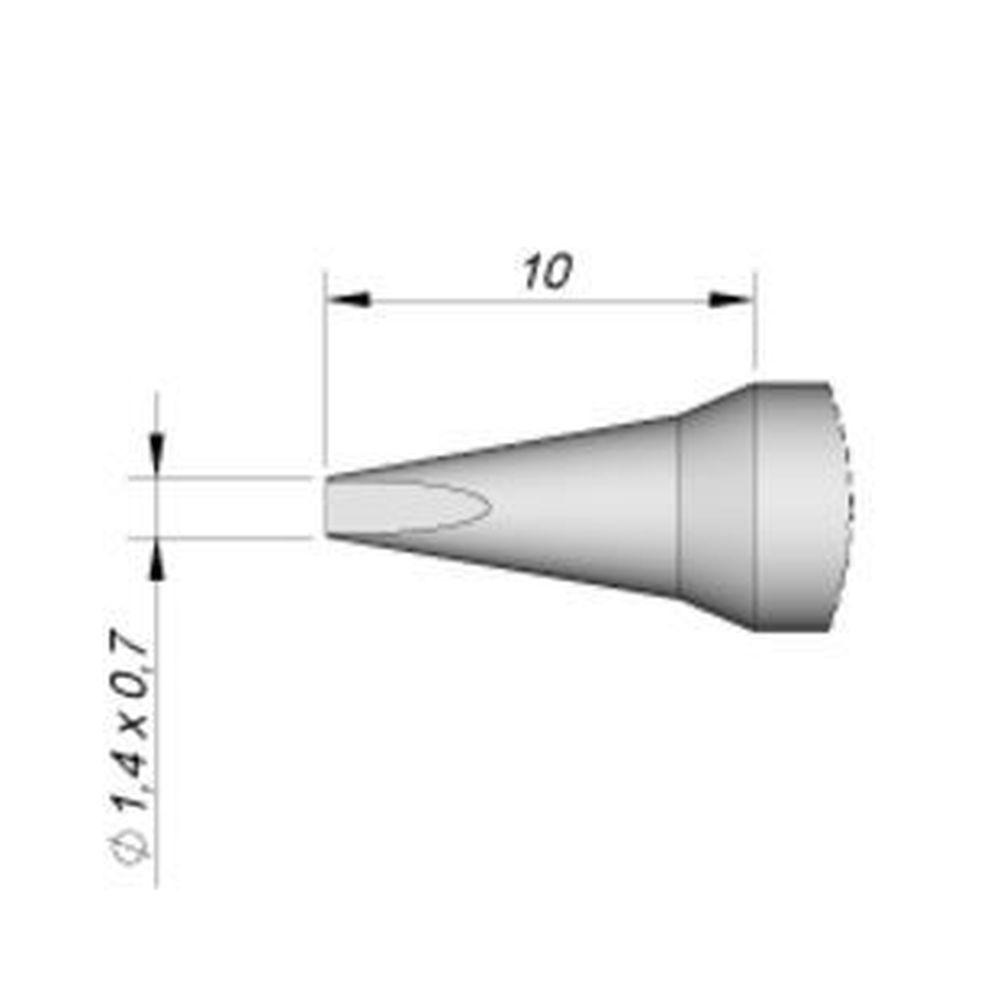 Наконечник JBC C245-772 клиновидный 1,4 х 0,7 мм (никель, для высокотемпературной пайки)