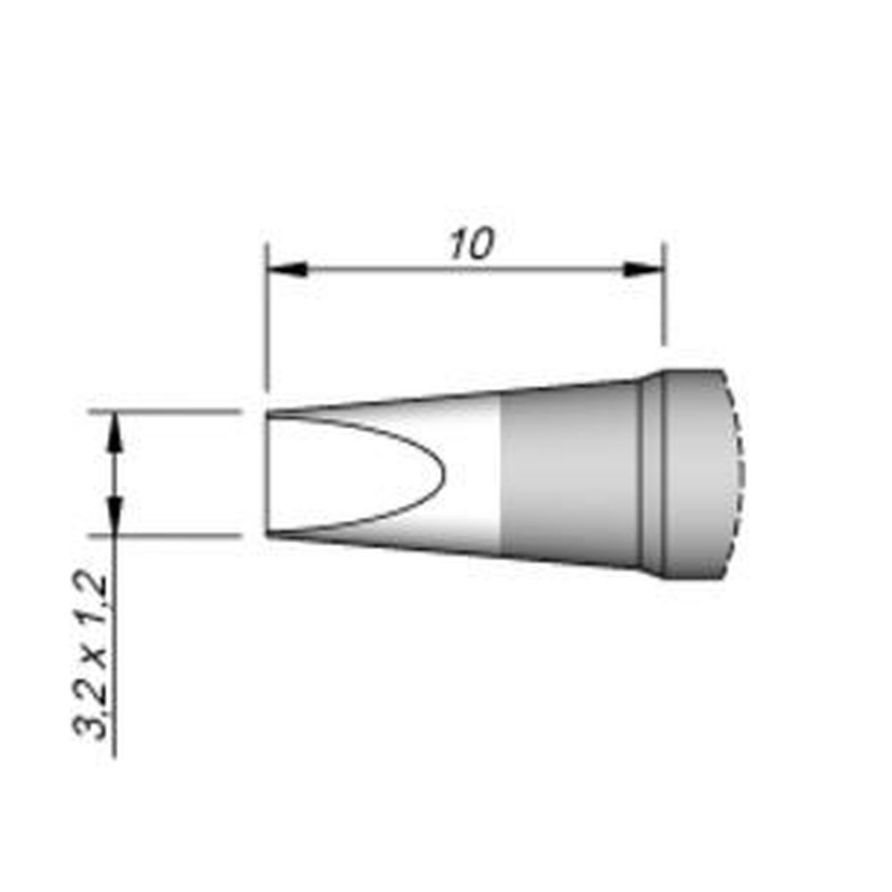 Наконечник JBC C245-811 клиновидный 3,2 х 1,2 мм (удлинённый)