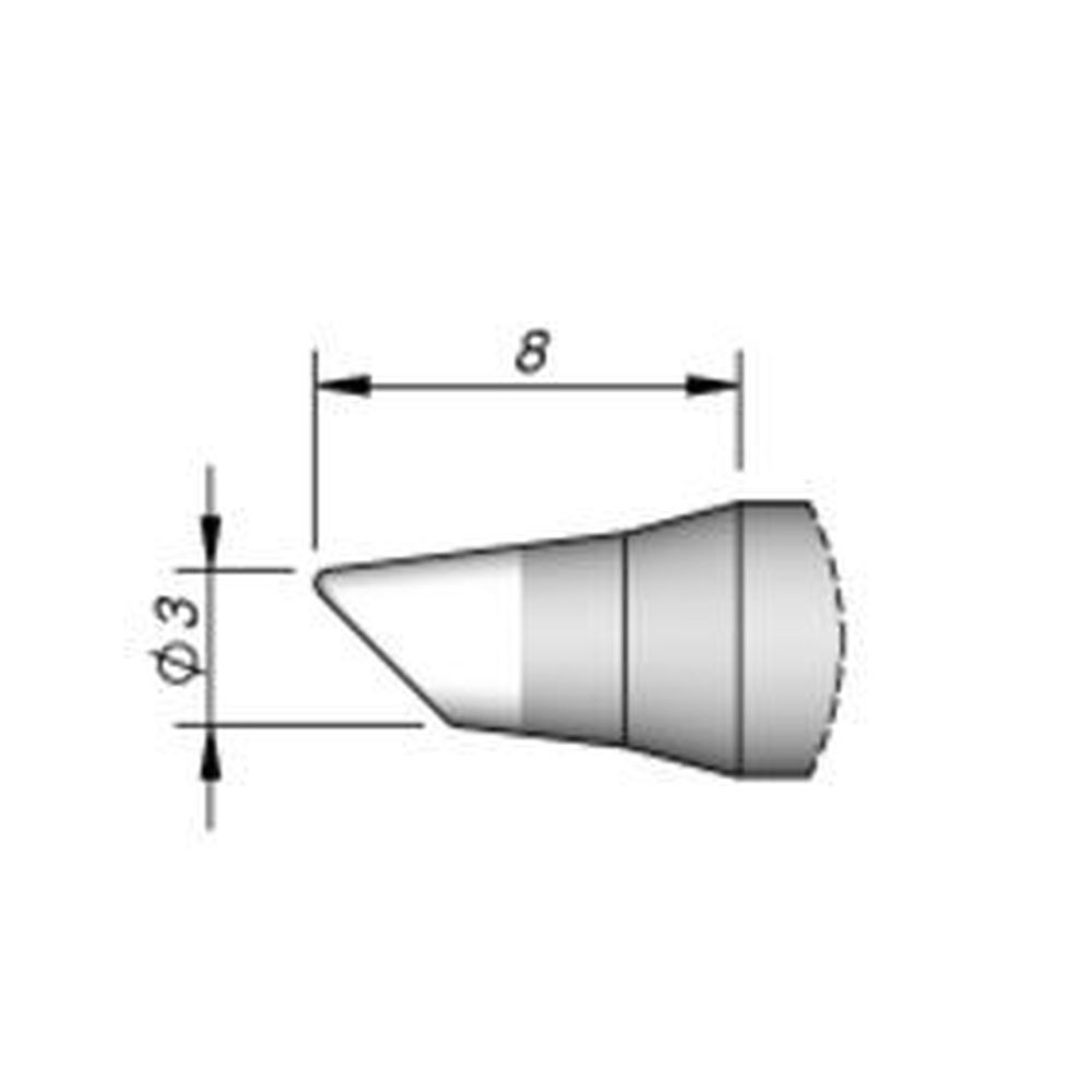 Наконечник JBC C245-912 скошенный 3,0 мм