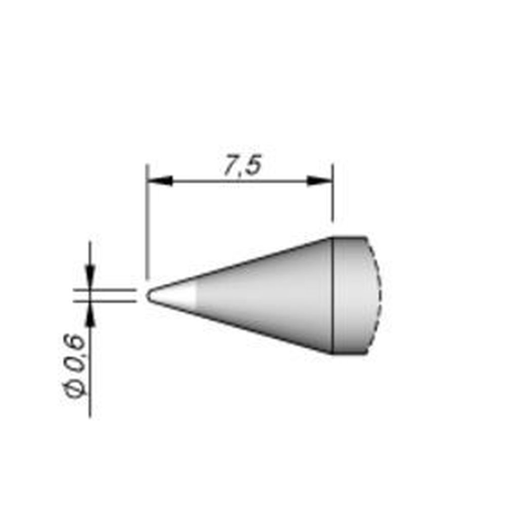 Наконечник JBC C245-937 конический 0,6 мм (высокая теплопередача)