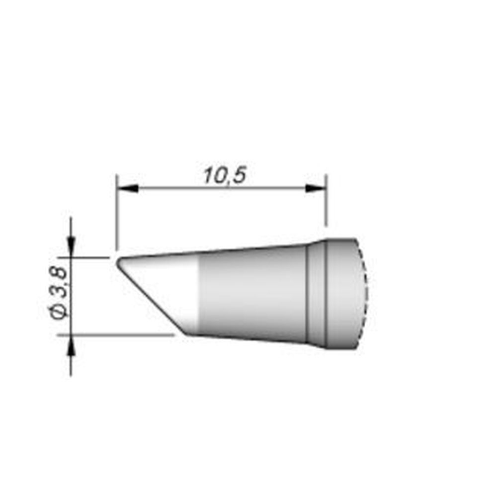 Наконечник JBC C245-951 скошенный 3,8 мм (высокая теплопередача)