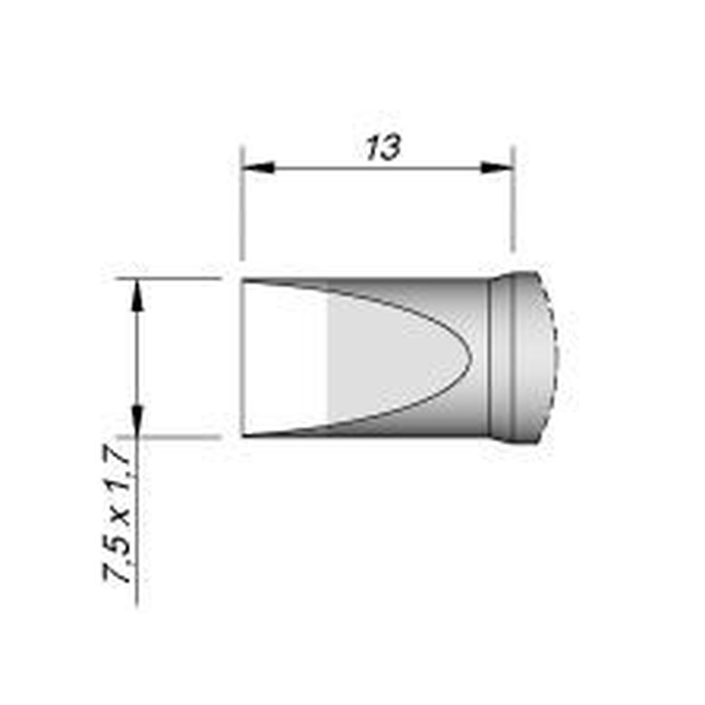 Наконечник JBC C470-016 клиновидный 7,5 х 1,7 мм