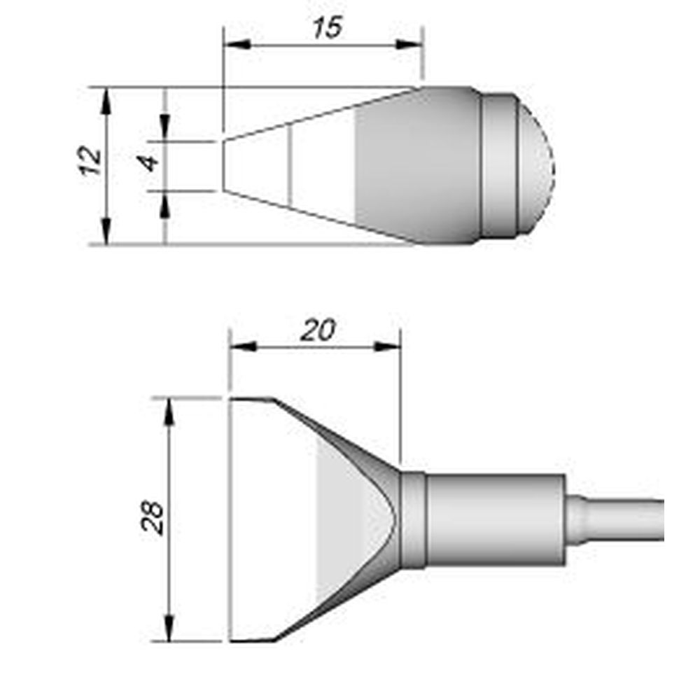 Наконечник JBC C470-022 клиновидный 28,0 х 4,0 мм