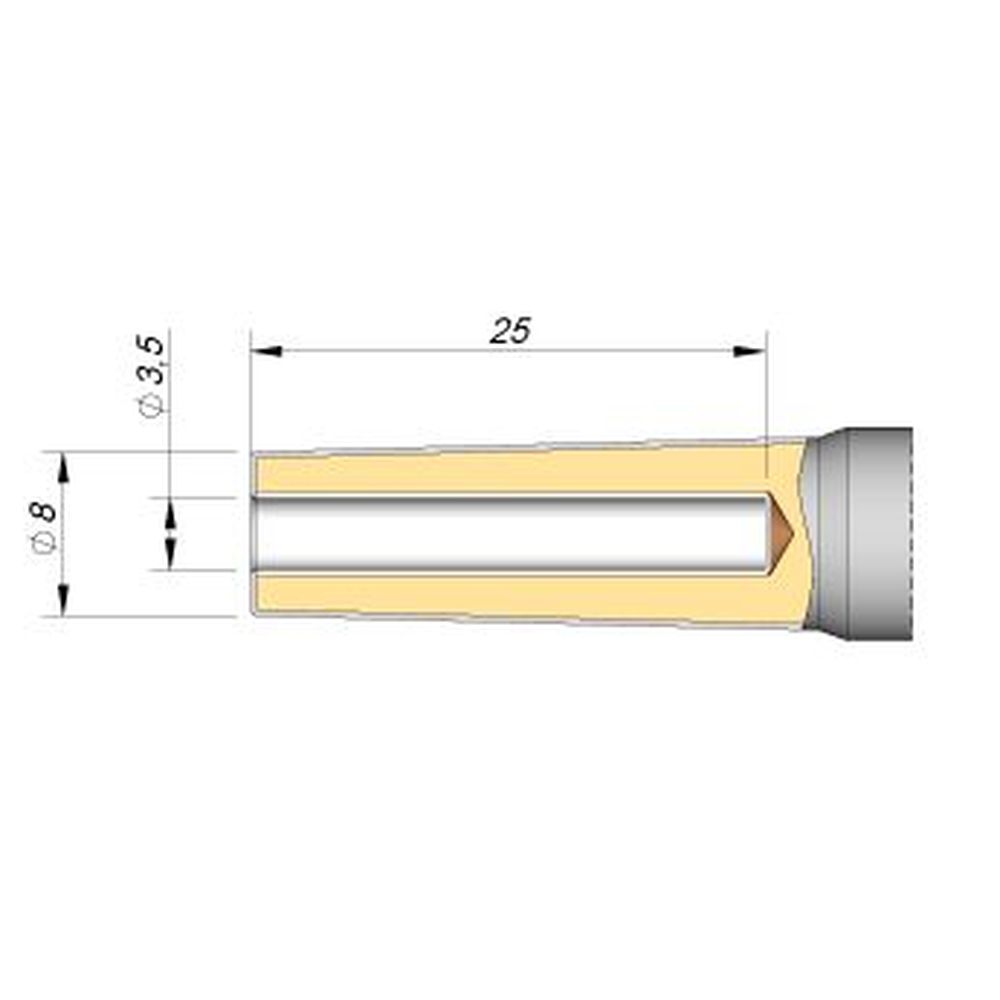 Наконечник JBC C470-045 для пайки штырьковых выводов 3,5 мм